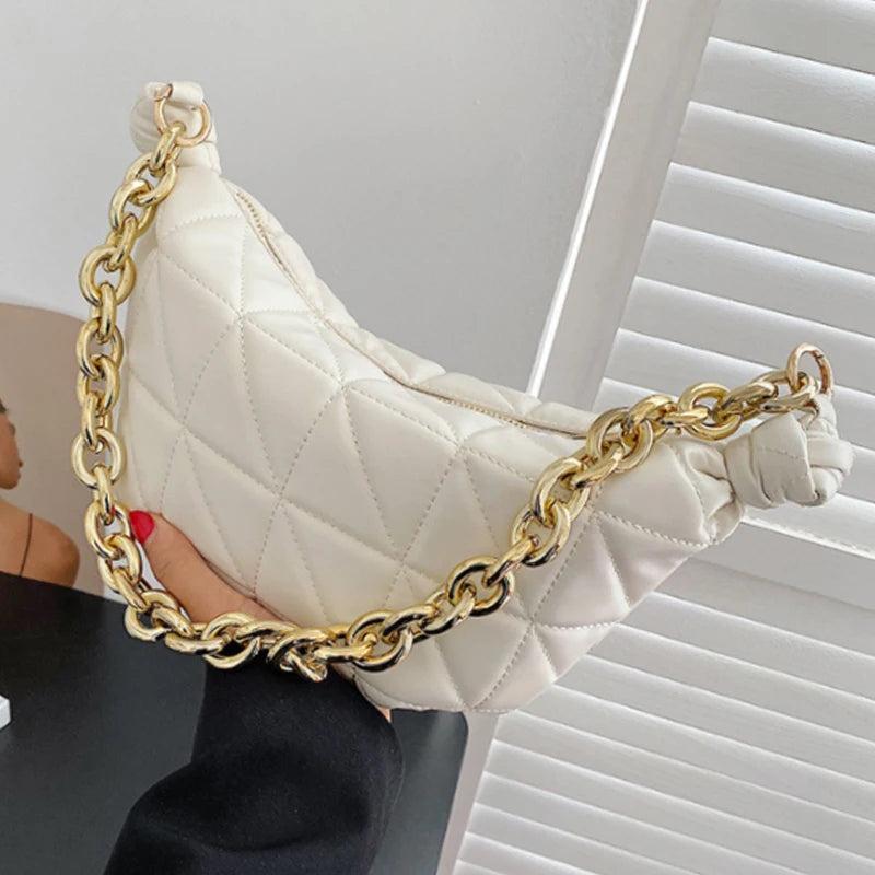 High Women's Thick Chain Small Bag Winter Handbags