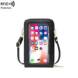 RFID Multi-function Touch Screen Cell Phone Bag Girl Purse