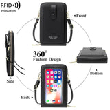 RFID Multi-function Touch Screen Cell Phone Bag Girl Purse