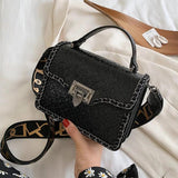Retro Women's Square Bag Chain Tote Messenger Bag