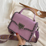 Retro Women's Square Bag Chain Tote Messenger Bag