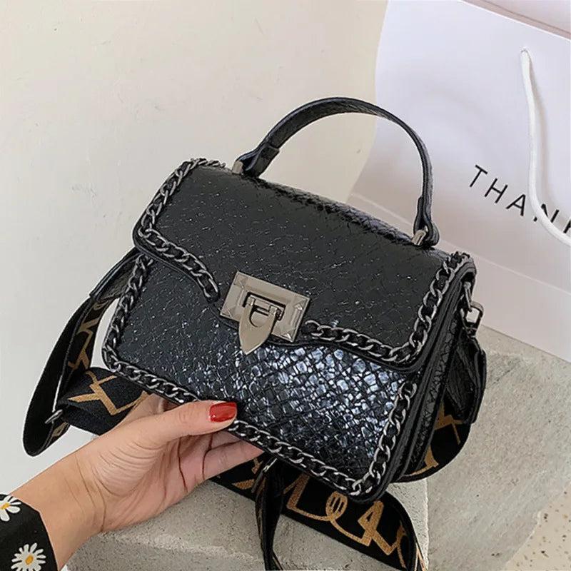 Retro Women's Square Bag Chain Tote Messenger Bag