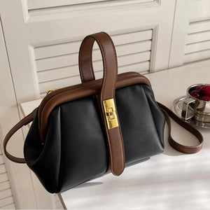 Retro Contrast Messenger Bag for Women