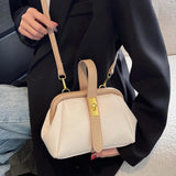Retro Contrast Messenger Bag for Women