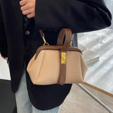 Retro Contrast Messenger Bag for Women