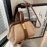 Retro Contrast Messenger Bag for Women