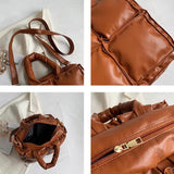 Small Leather Top Handle Tote Bag for Women