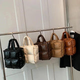 Small Leather Top Handle Tote Bag for Women