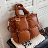 Small Leather Top Handle Tote Bag for Women