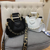 Women's PU Leather Bucket Crossbody Bags Classic Shoulder Bags