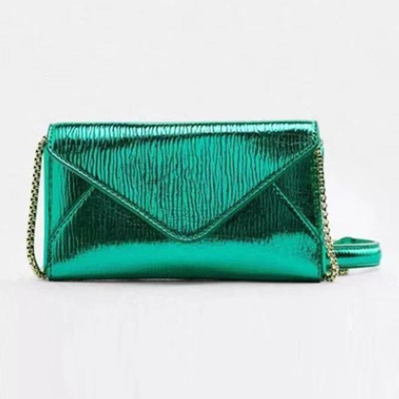 Vintage Shoulder Bag Thick Chain Messenger Bags Soft Flap Shoulder Crossbody Bag