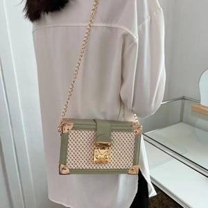 Straw Box Bag Small Mobile Phone Dinner for Women Crossbody
