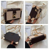 Straw Box Bag Small Mobile Phone Dinner for Women Crossbody