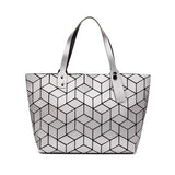 Geometric Quilted Beach Tote Bag Shoulder Bags for Women