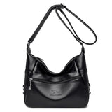 2-Layer Crossbody Bag for Women - Leather Shoulder Bag
