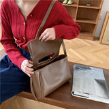 Vintage Women Shoulder Bag PU Leather Handbags Big Totes Solid Ladies Hand Bag
