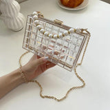Acrylic Mini Bag Chain Cross Body Box Bags Transparent