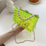 Acrylic Mini Bag Chain Cross Body Box Bags Transparent