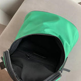 Waterproof Oxford Women Crossbody Bag Saddle Shoulder Bag Green
