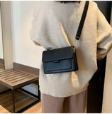 Vintage Solid Women's Shoulder Bags Pu Leather Handbag Flap Crossbody Small