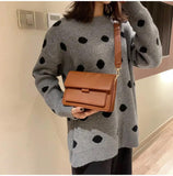 Vintage Solid Women's Shoulder Bags Pu Leather Handbag Flap Crossbody Small