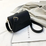 Vintage Solid Women's Shoulder Bags Pu Leather Handbag Flap Crossbody Small