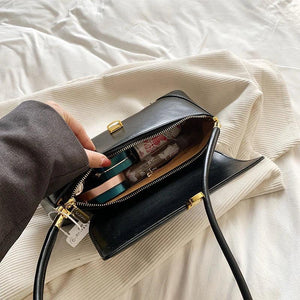 Vintage Shoulder Bag Solid Colour Handbag
