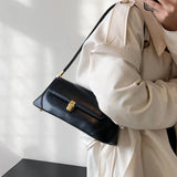 Vintage Shoulder Bag Solid Colour Handbag