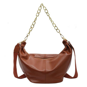 Soft Leather Shoulder Bag Brown Crossbody Bags Ladies Handbags Vintage Hobo Bag