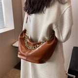 Soft Leather Shoulder Bag Brown Crossbody Bags Ladies Handbags Vintage Hobo Bag