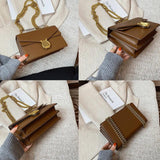 Square Crossbody Bag for Women Messenger Bags Sac A Main Solid Flap Bags Girl