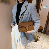 Square Crossbody Bag for Women Messenger Bags Sac A Main Solid Flap Bags Girl