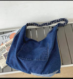 Denim Women Shoulder Bag Large Capacity Crossbody Bags Canvas Jeans Travel Bag