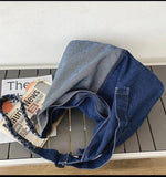 Denim Women Shoulder Bag Large Capacity Crossbody Bags Canvas Jeans Travel Bag
