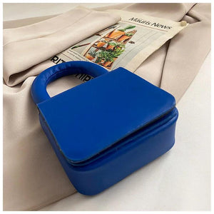 Stylish Candy Headphone Box Small MINI Square Portable Green Orange Leather Bag