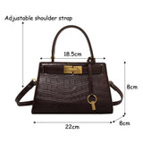 Stone Pattern PU Leather Handbags Women's Solid Crossbody Bags