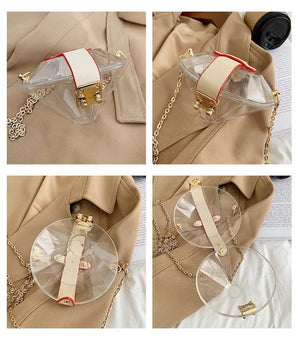 Clear Acrylic Diamonds Crossbody Bag Chain Shoulder Evening Party