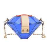 Clear Acrylic Diamonds Crossbody Bag Chain Shoulder Evening Party