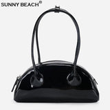 Women's Casual Tote Handbag Shoulder Bag in Patent Leather