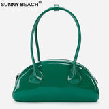 Women's Casual Tote Handbag Shoulder Bag in Patent Leather