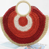 Straw Woven Shoulder Bag for Women Big Capacity Handbag Crossbody Beach Bag