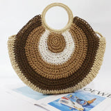Straw Woven Shoulder Bag for Women Big Capacity Handbag Crossbody Beach Bag
