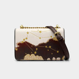 Women's PU Leather Crossbody Bag Handbag with Chain Strap
