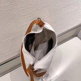 Women Canvas Handbags Lady Shoulder Contrast Large Capacity Bolsa Feminina