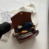 Soft Leather Cross-body Bag Small Square Bag