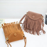 Mini Flap Leather Shoulder Bag Clutch Crossbody Tassel Women
