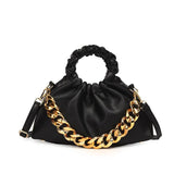 Chain Crossbody Bag PU Leather Shoulder Handbag for Women
