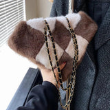 Women Plush Handbags Lady Shoulder Messenger Cross Body Purses