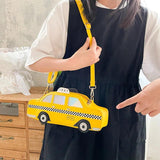 Funny Taxi Crossbody Bags for Women Car Shaped Shoulder Bag