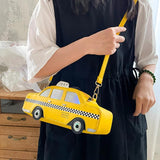 Funny Taxi Crossbody Bags for Women Car Shaped Shoulder Bag